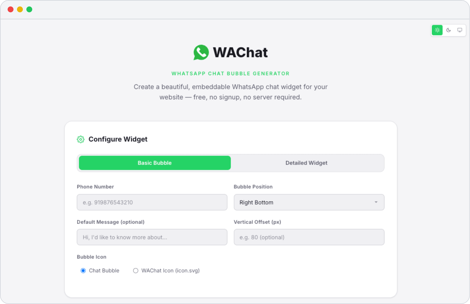 WhatsApp Chat Widget